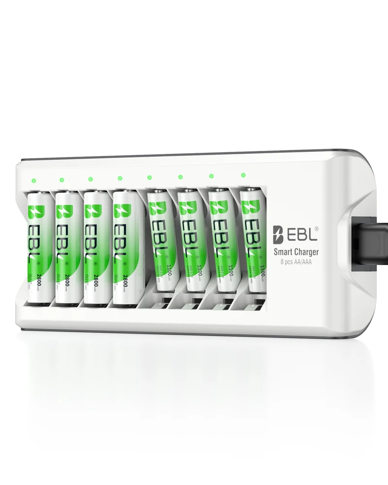 EBL Upgraded 808 8-Bay AA AAA Individual Battery Charger