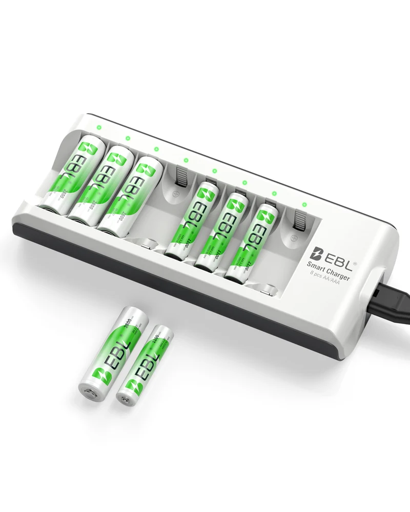 EBL Upgraded 808 8-Bay AA AAA Individual Battery Charger