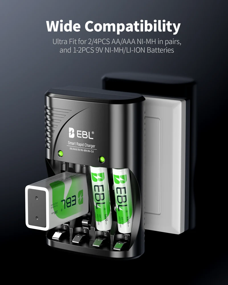 EBL 802 Smart AA AAA NiMH Battery Charger Sets
