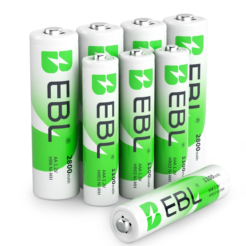 EBL AA and AAA NiMH Rechargeable Battery Combo Packs