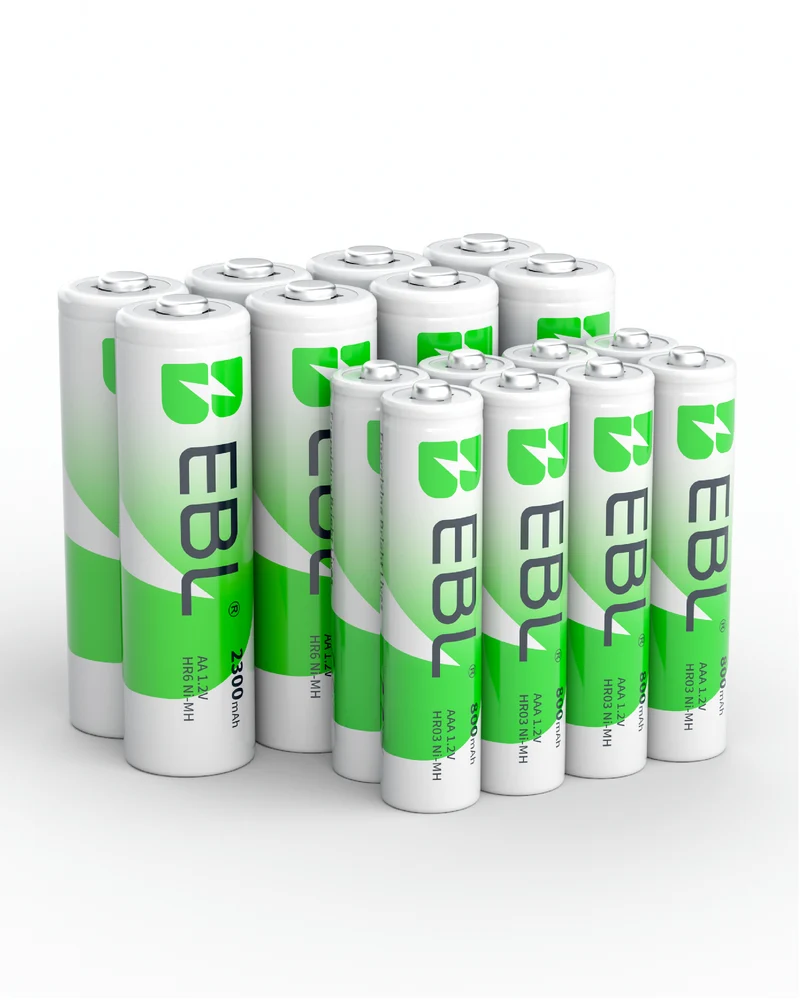 EBL AA and AAA NiMH Rechargeable Battery Combo Packs