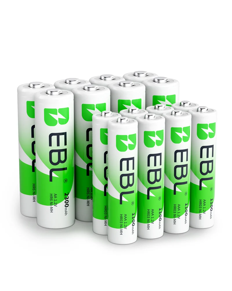 EBL AA and AAA NiMH Rechargeable Battery Combo Packs