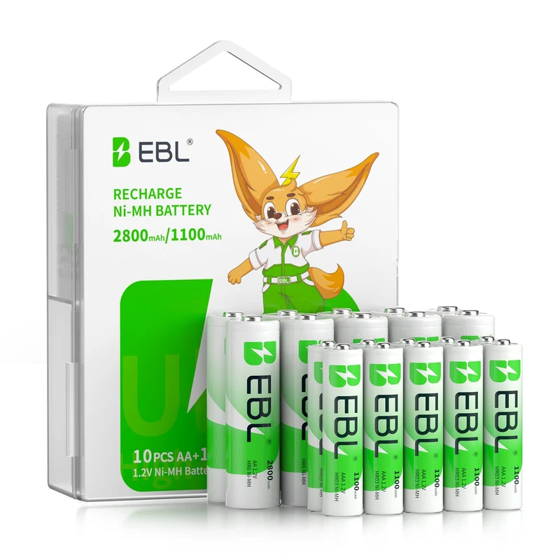 EBL AA and AAA NiMH Rechargeable Battery Combo Packs