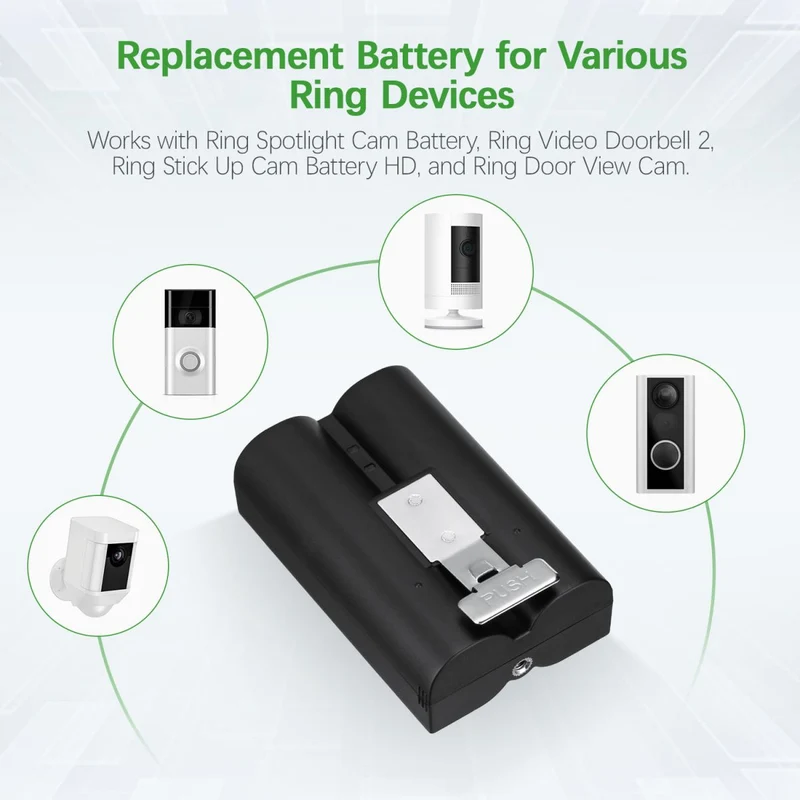 EBL SM002 Rechargeable Battery for Ring camera Doorbell 2/3/4/3 plus