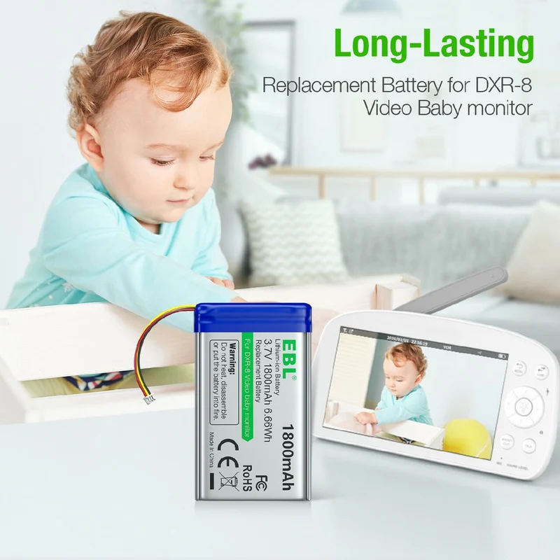 EBL 3.7V Replacement Sp 803048 Battery for DXR-8 Video Baby Monitors
