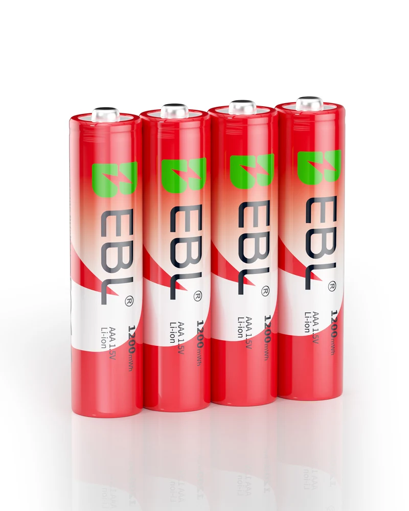 EBL AAA 1.5V 1200mWh Rechargeable Li-ion Batteries