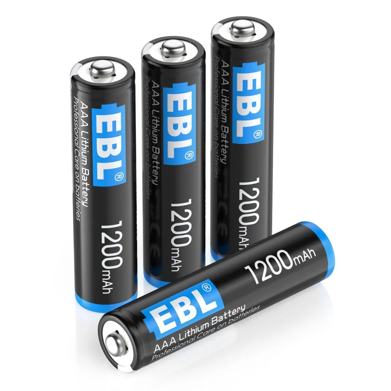 EBL 1200mAh AAA Lithium Batteries, 1.5V Long-Lasting Non-Rechargeable Triple A Batteries for Cameras, Flashlights, Remote Controls, Toys & Smart Home Devices