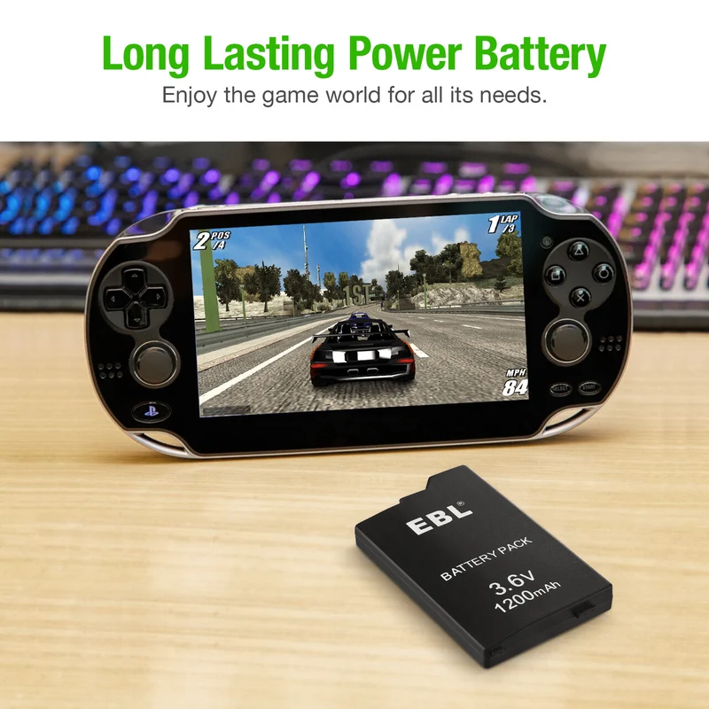 EBL 3.6V Li-ion Rechargeable Batteries for Sony PSP 2000/3000 PSP-S110 Console
