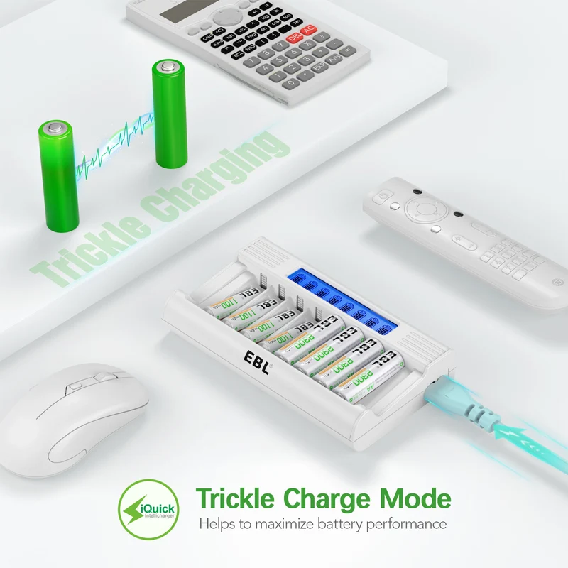 EBL RM-76 8-Bay AA AAA NIMH Battery Charger