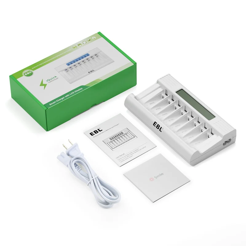 EBL RM-76 8-Bay AA AAA NIMH Battery Charger