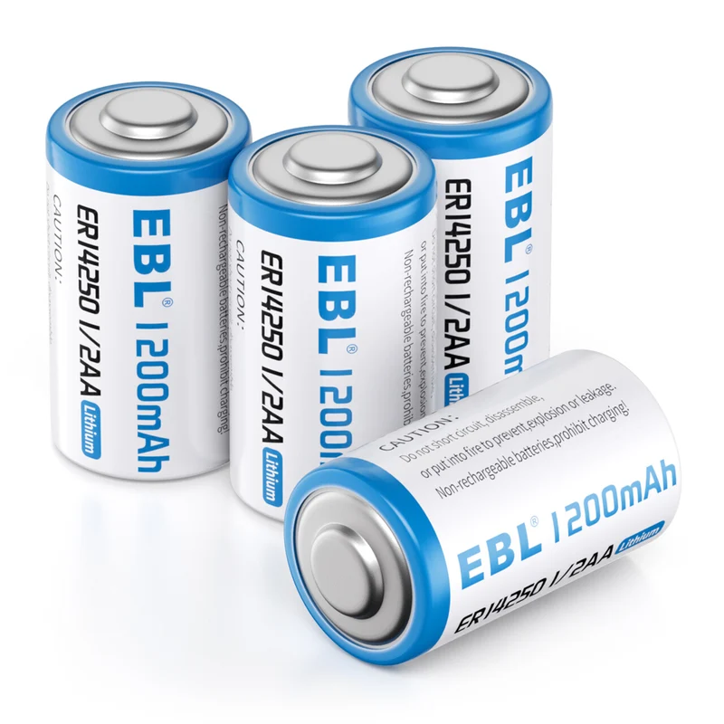 EBL ER14250 1/2 AA Non-Rechargeable Batteries 3.6V 1200 mAh
