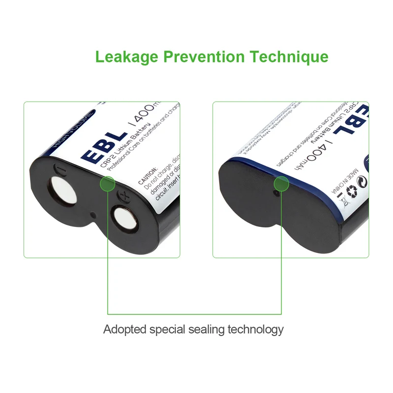 EBL CR-P2 6V 1400mAh Lithium Photo Battery