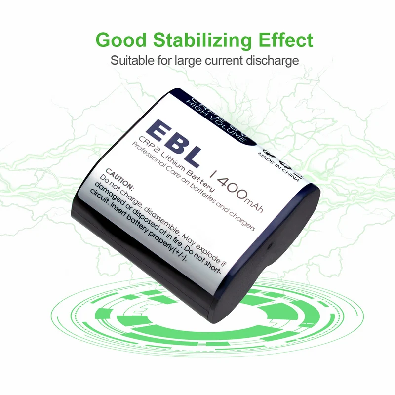 EBL CR-P2 6V 1400mAh Lithium Photo Battery