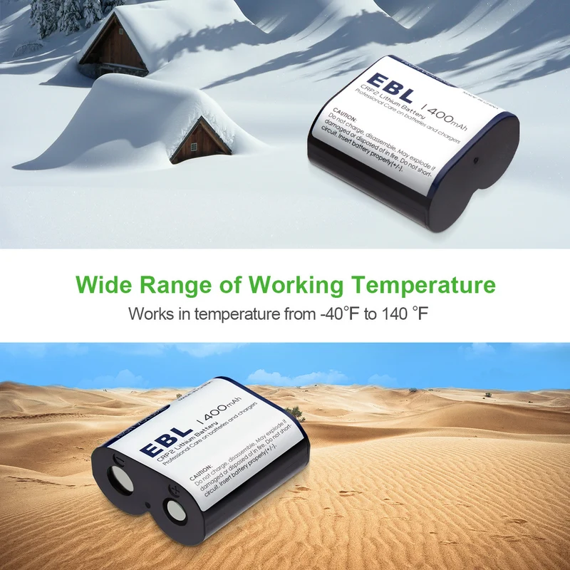 EBL CR-P2 6V 1400mAh Lithium Photo Battery
