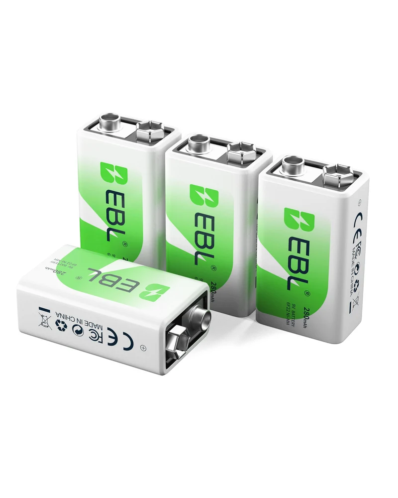 EBL 9V Rechargeable Ni-MH Battery 280mah