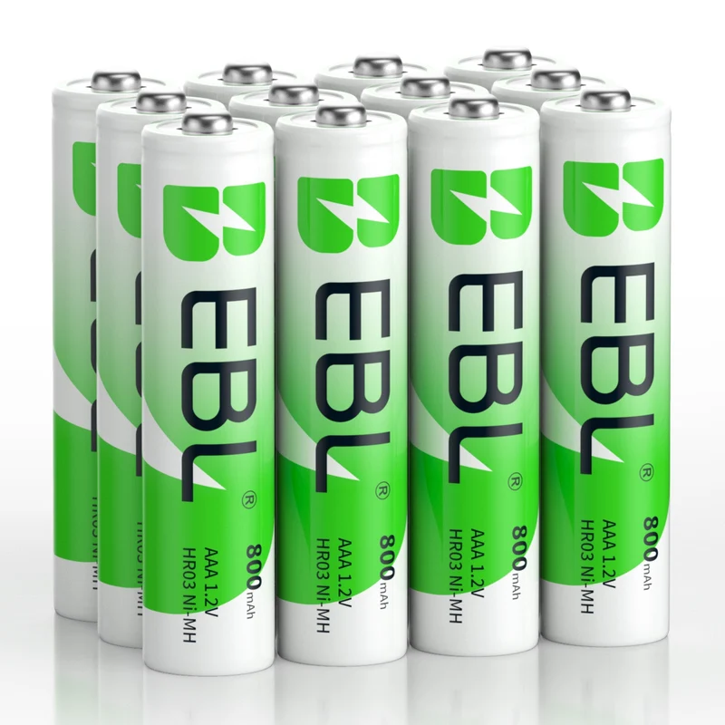 EBL AAA 1.2V 800mAh NiMH Rechargeable Batteries