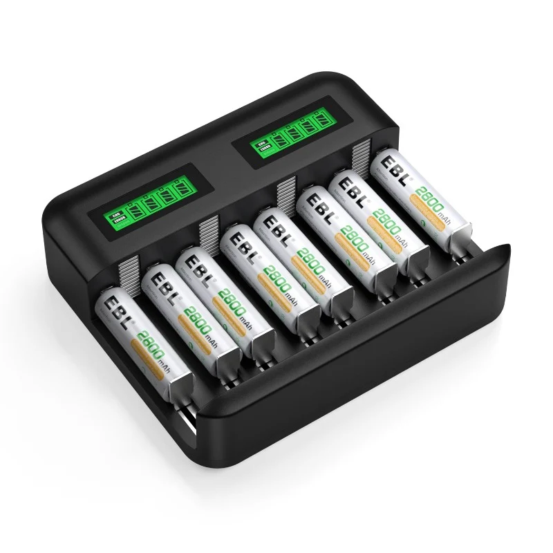 EBL C9008 8-Bay AA AAA NiMH NiCd Battery Charger Sets