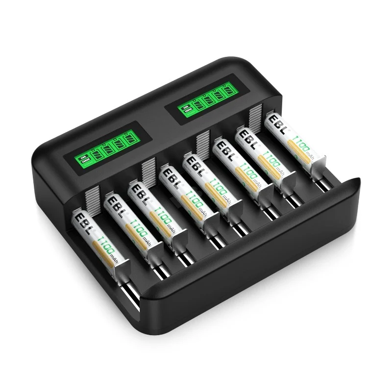 EBL C9008 8-Bay AA AAA NiMH NiCd Battery Charger Sets