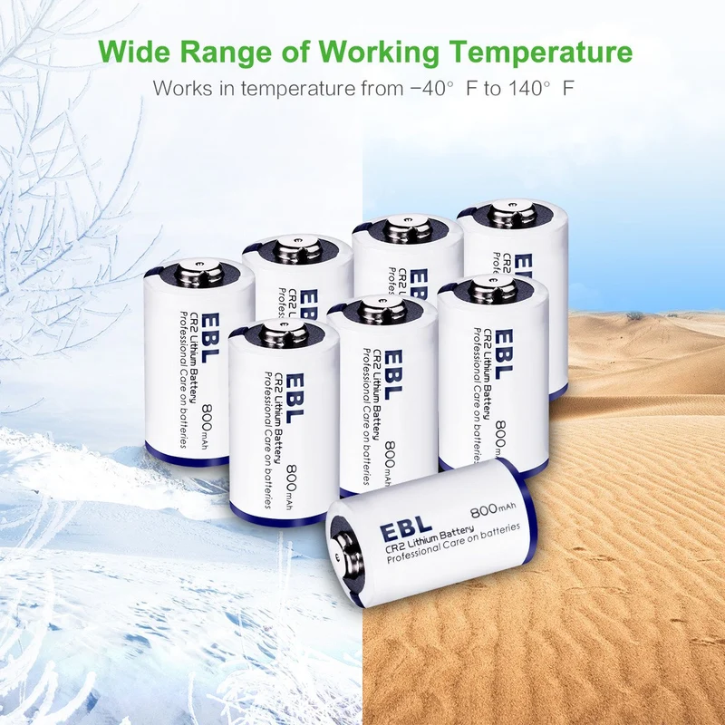 EBL CR2 Non-rechargeable Lithium Battery 3V 800mAh