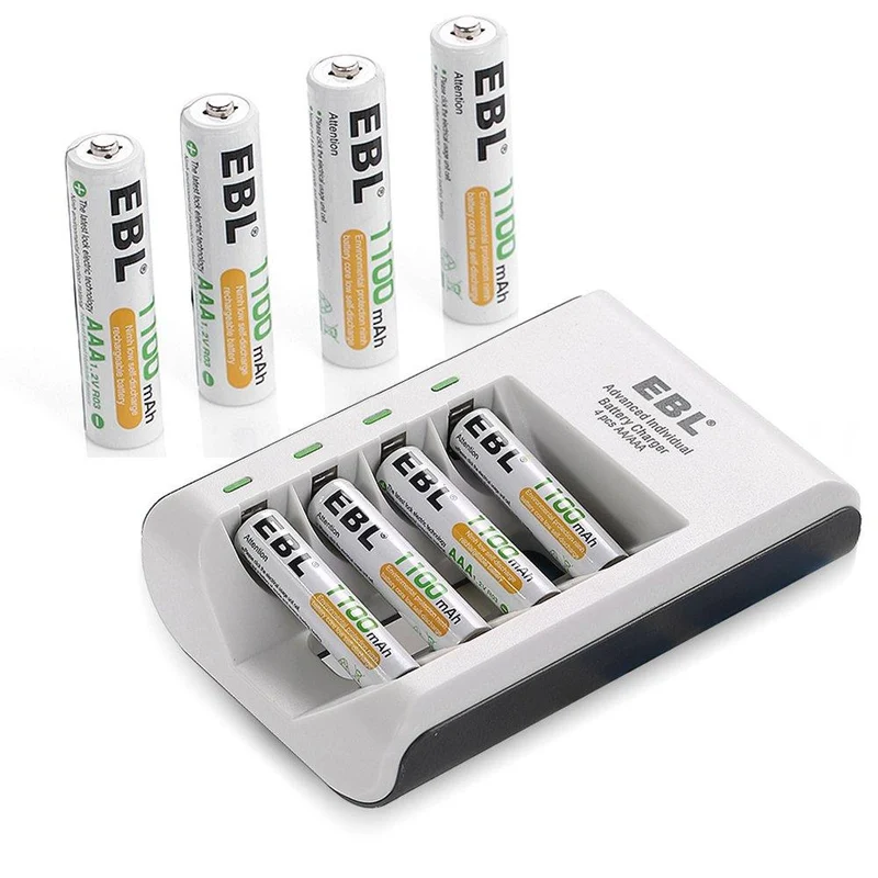 EBL AA AAA Batteries with 807 Smart Battery Charger
