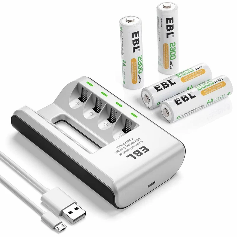 EBL AA AAA Batteries with 807 Smart Battery Charger