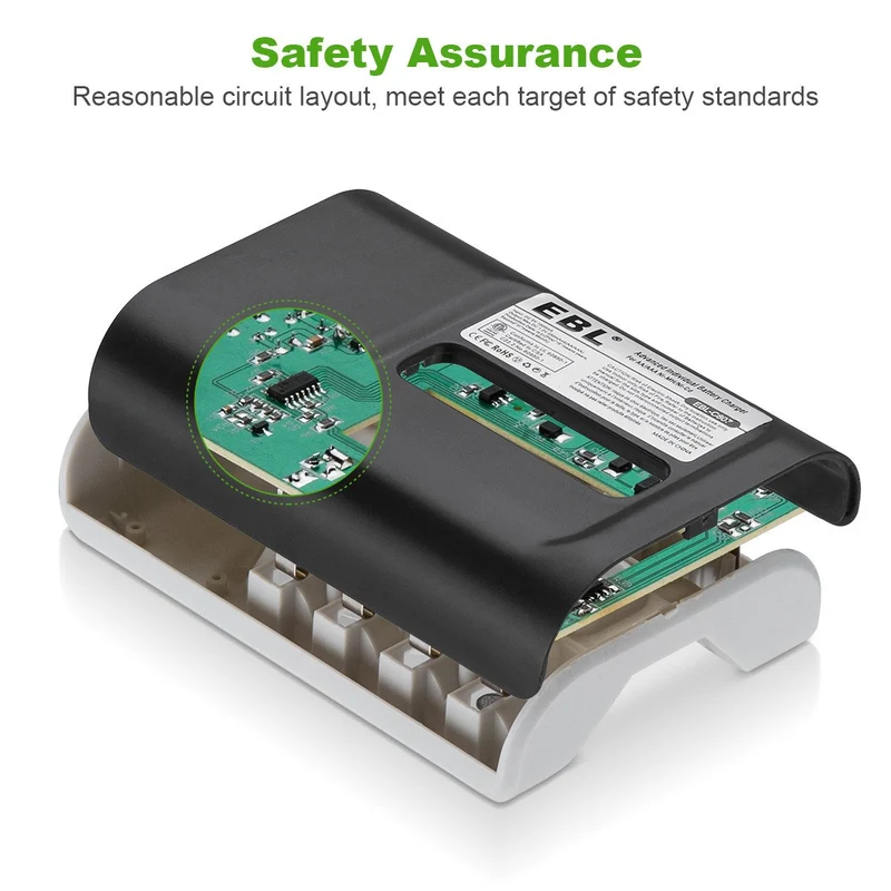 EBL AA AAA Batteries with 807 Smart Battery Charger