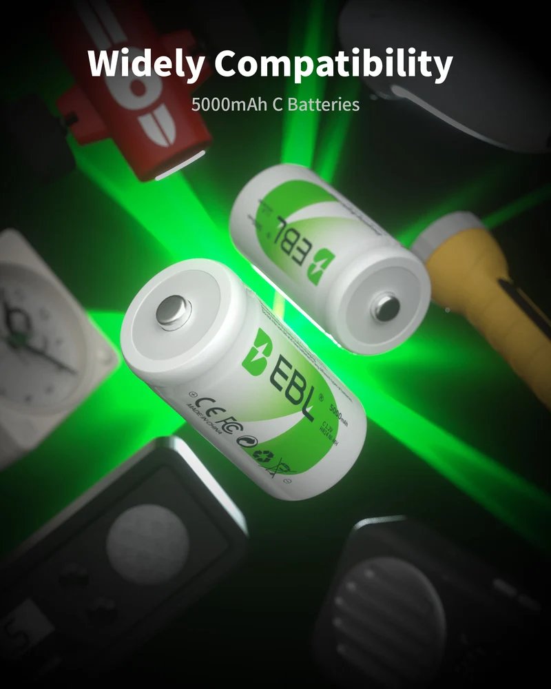 EBL C 1.2V 5000mAh NiMH Rechargeable Batteries
