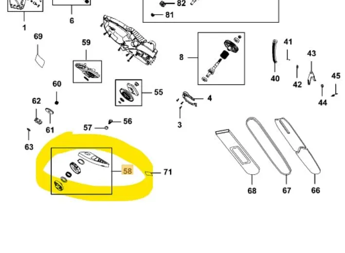 Coperchio per motosega Black+Decker cs2040