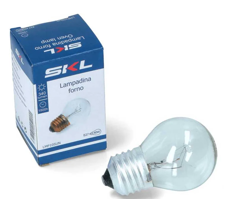 Lampadina forno sferica e27 40w 230v 300° Skl