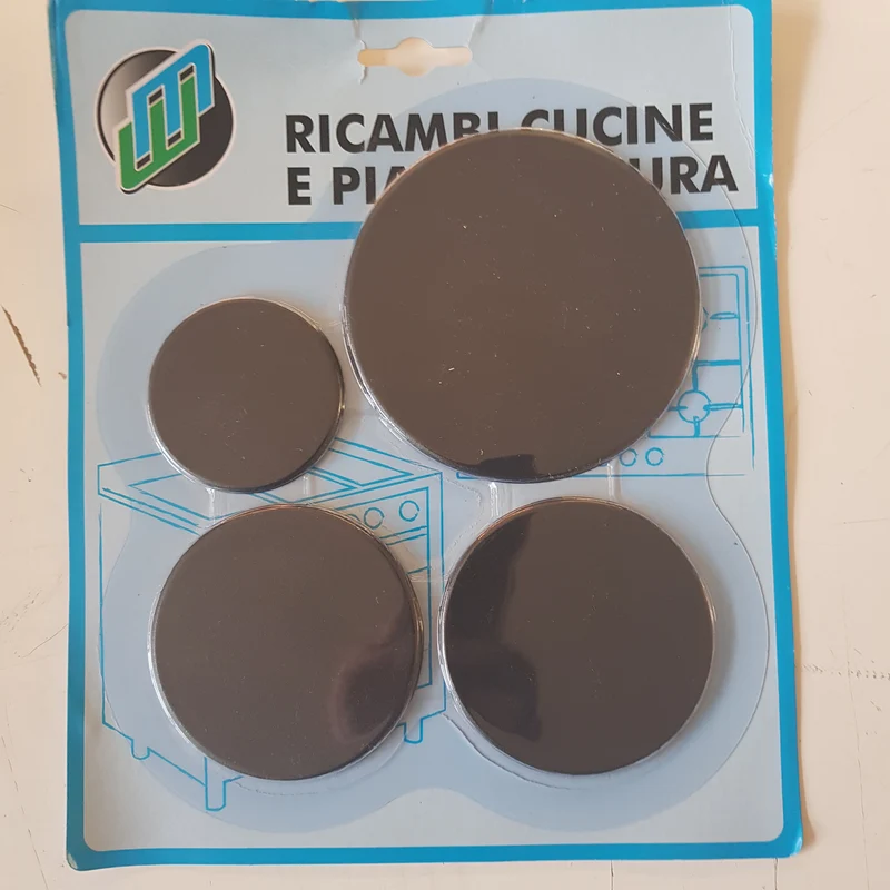 Set 4 piattelli per piano cottura Indesit Ariston, Sabaf satinati