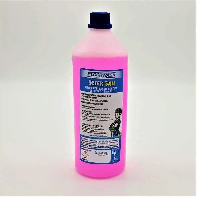 Detergente "deter san" sanificante per macchina lavapavimenti Floorwash 1lt