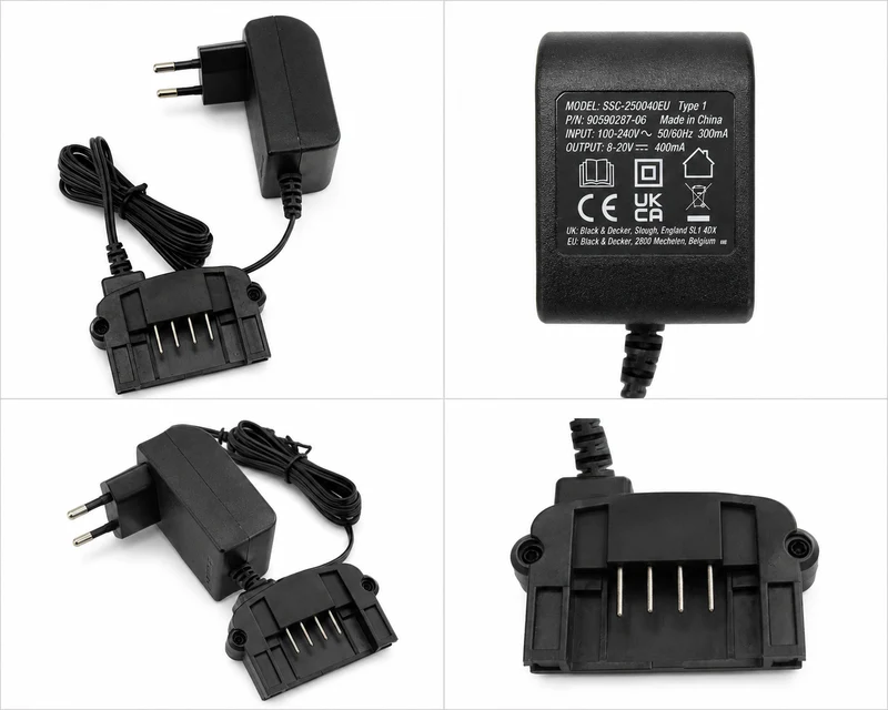 Caricabatterie per utensili e batterie da 18V Black+Decker ASL188