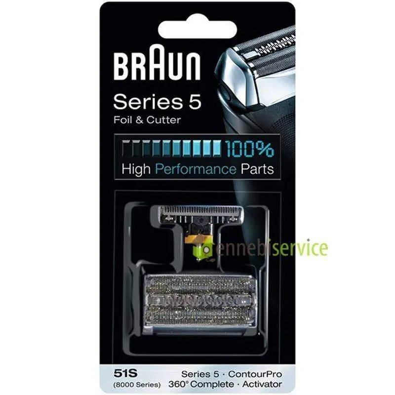 Lamina + coltello rasoio Braun combipack 51s kp8000 silver serie 5