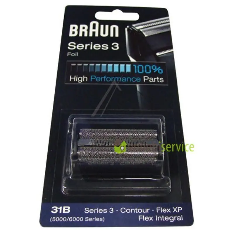 Lamina rasoio Braun 31b serie 3 380 contour nera (5000)
