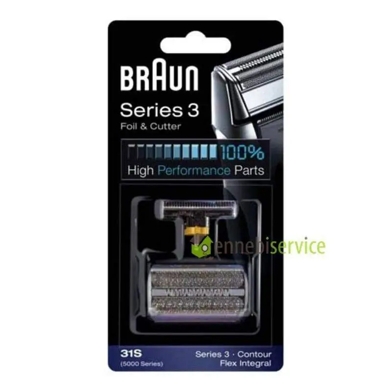 Lamina + coltello rasoio Braun combipack 31s serie 3 370 360 contour nera (5000-6000)