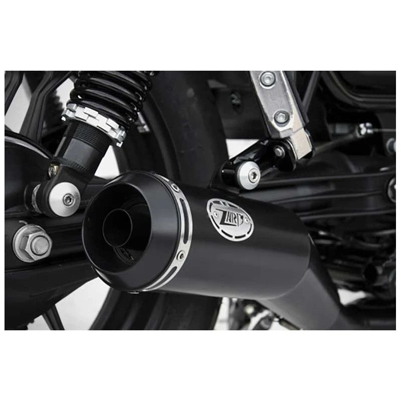Línea 2 en 1 ZARD de acero inoxidable negro Moto guzzi V7 III