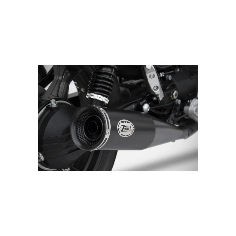 ZARD Zuma doble escape acero inoxidable negro Moto guzzi V7 III E4