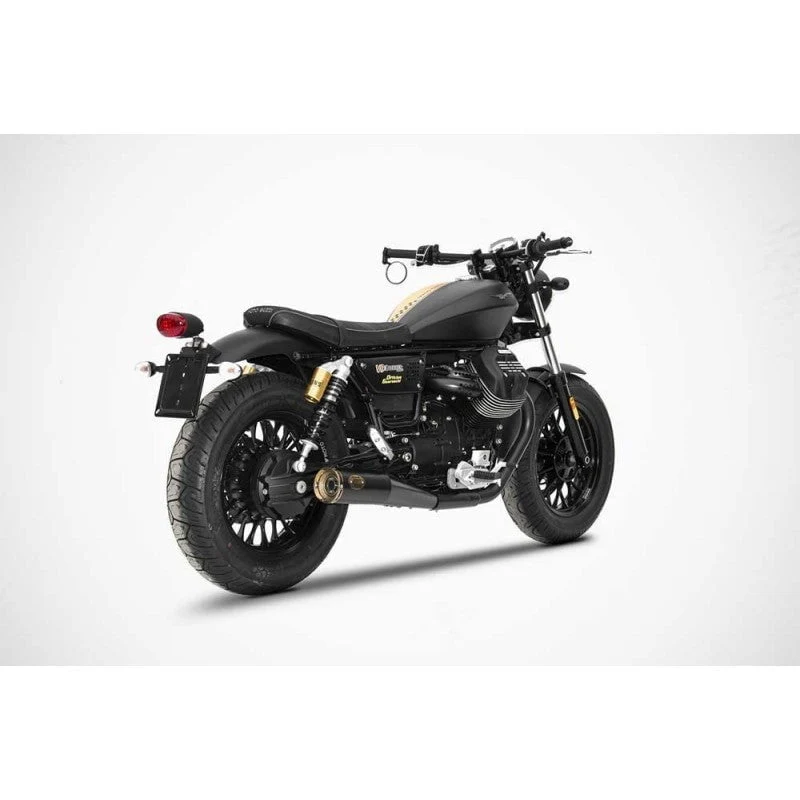 Escape doble ZARD Slim acero inoxidable negro Moto guzzi V9E4
