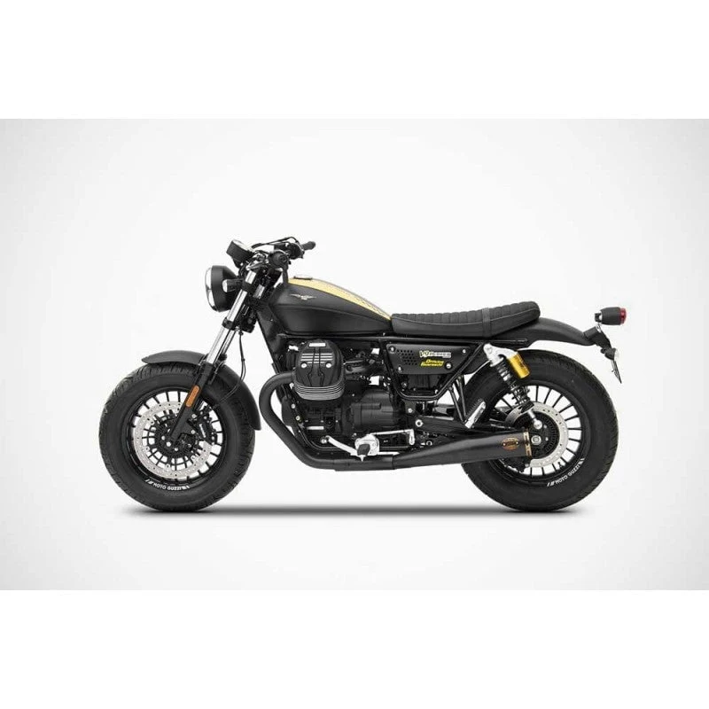 Escape doble ZARD Slim acero inoxidable negro Moto guzzi V9E4
