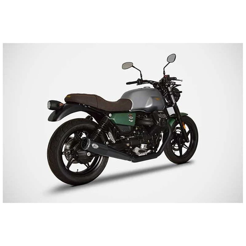 Escape doble ZARD acero inoxidable negro Moto guzzi V7 850