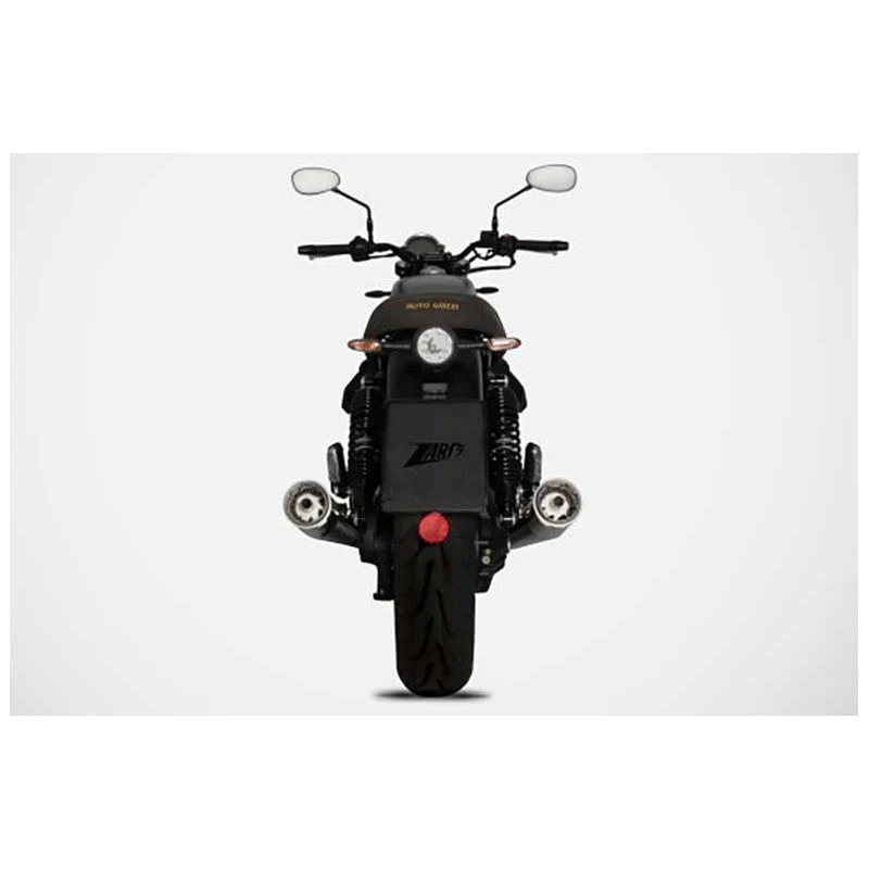 Escape doble ZARD acero inoxidable negro Moto guzzi V7 850