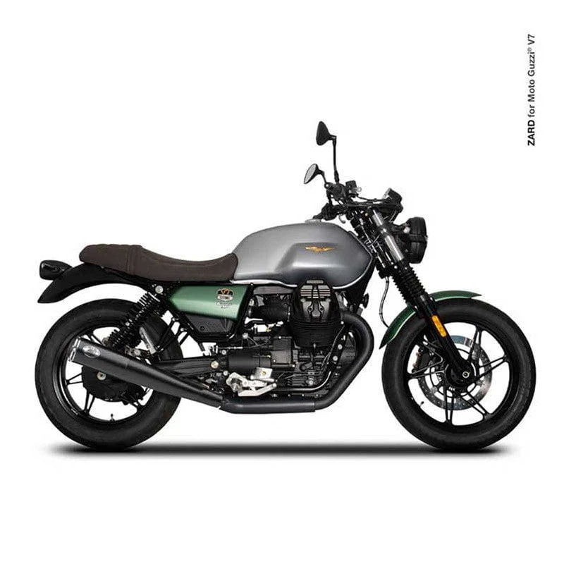 Escape doble ZARD acero inoxidable negro Moto guzzi V7 850 E5