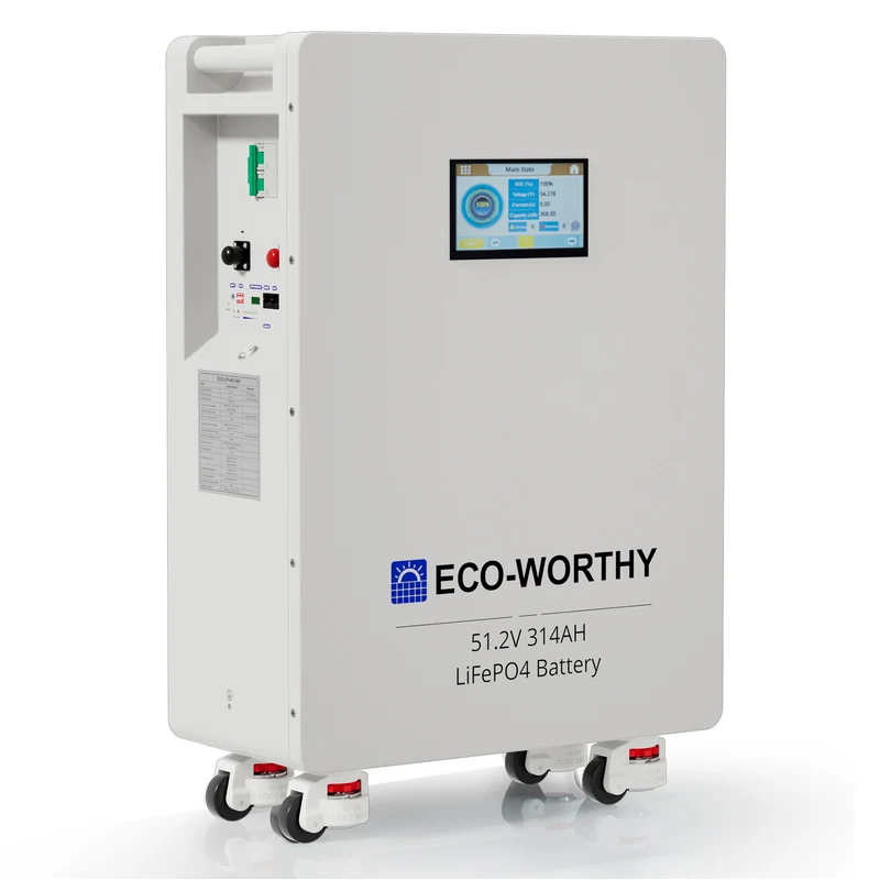 ECO-WORTHY Batería LiFePO4 de 48V 314Ah | Batería solar de emergencia para el hogar