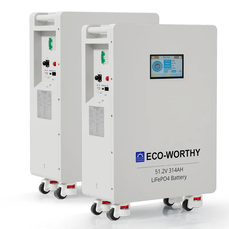 ECO-WORTHY Batería LiFePO4 de 48V 314Ah | Batería solar de emergencia para el hogar