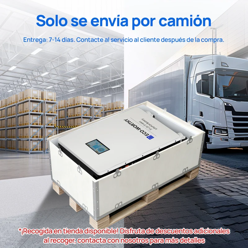 ECO-WORTHY Batería LiFePO4 de 48V 314Ah | Batería solar de emergencia para el hogar