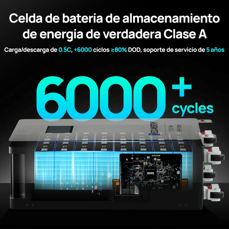 ECO-WORTHY Batería LiFePO4 de 48V 314Ah | Batería solar de emergencia para el hogar