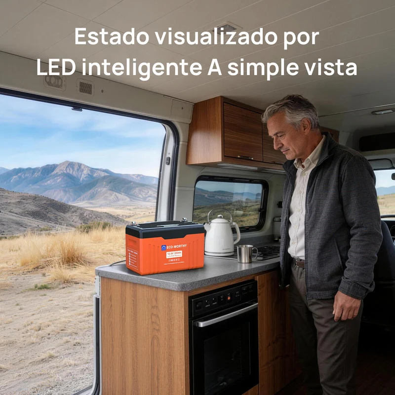 ECO-WORTHY EnergyTrek Batería de litio LiFePO4 de 12V y 314Ah con Bluetooth