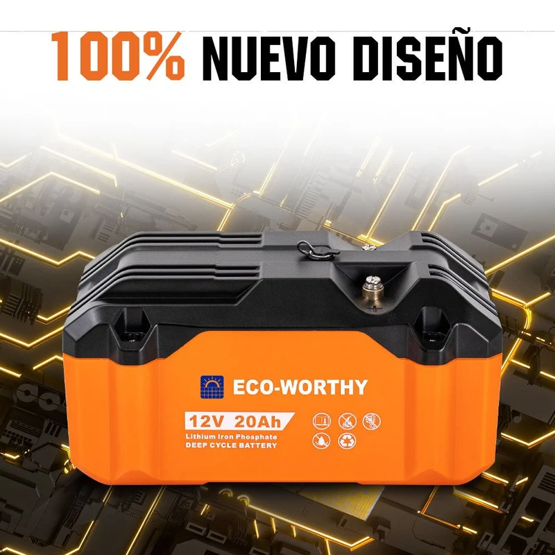 Batería portátil Litio LiFePO4 12V 20Ah