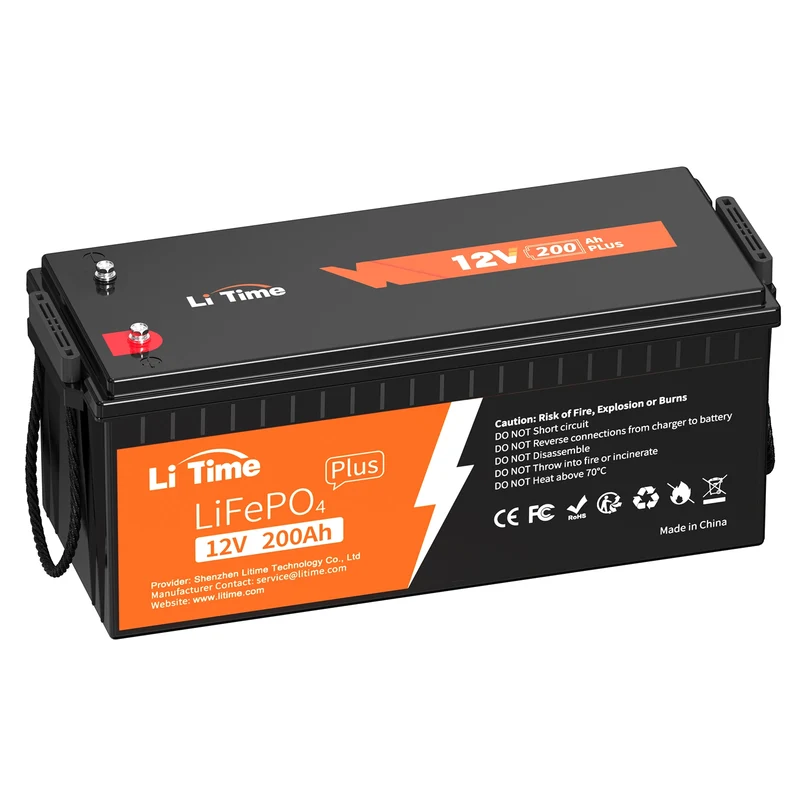 LiTime 12V 200Ah Plus Deep Cycle LiFePO4 Lithium Batterie – 200A BMS