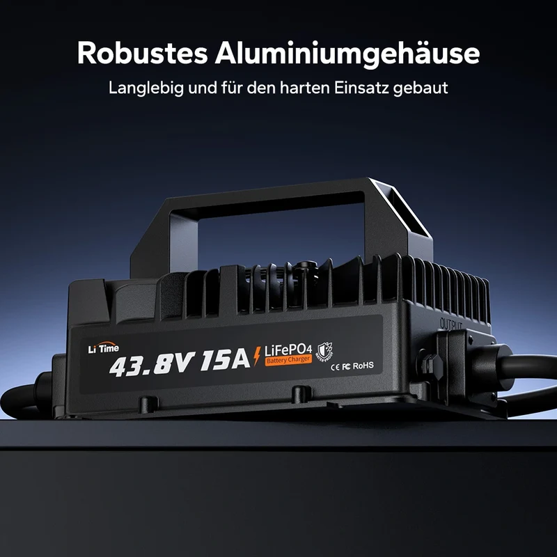 LiTime 36V 15A LiFePO4-Batterieladegerät IP66 wasserdicht